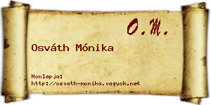 Osváth Mónika névjegykártya